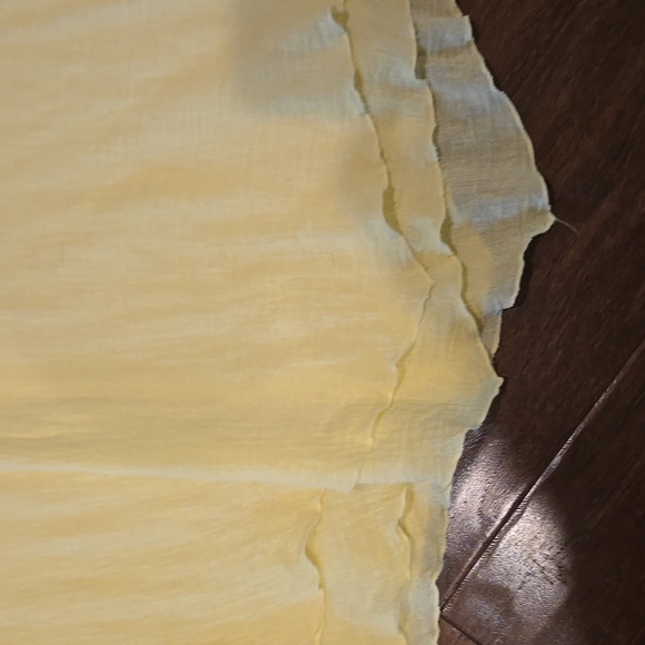 🔥Soft Surroundings Yellow Siesta Key 3/4 Sleeve Top - Picture 7 of 9